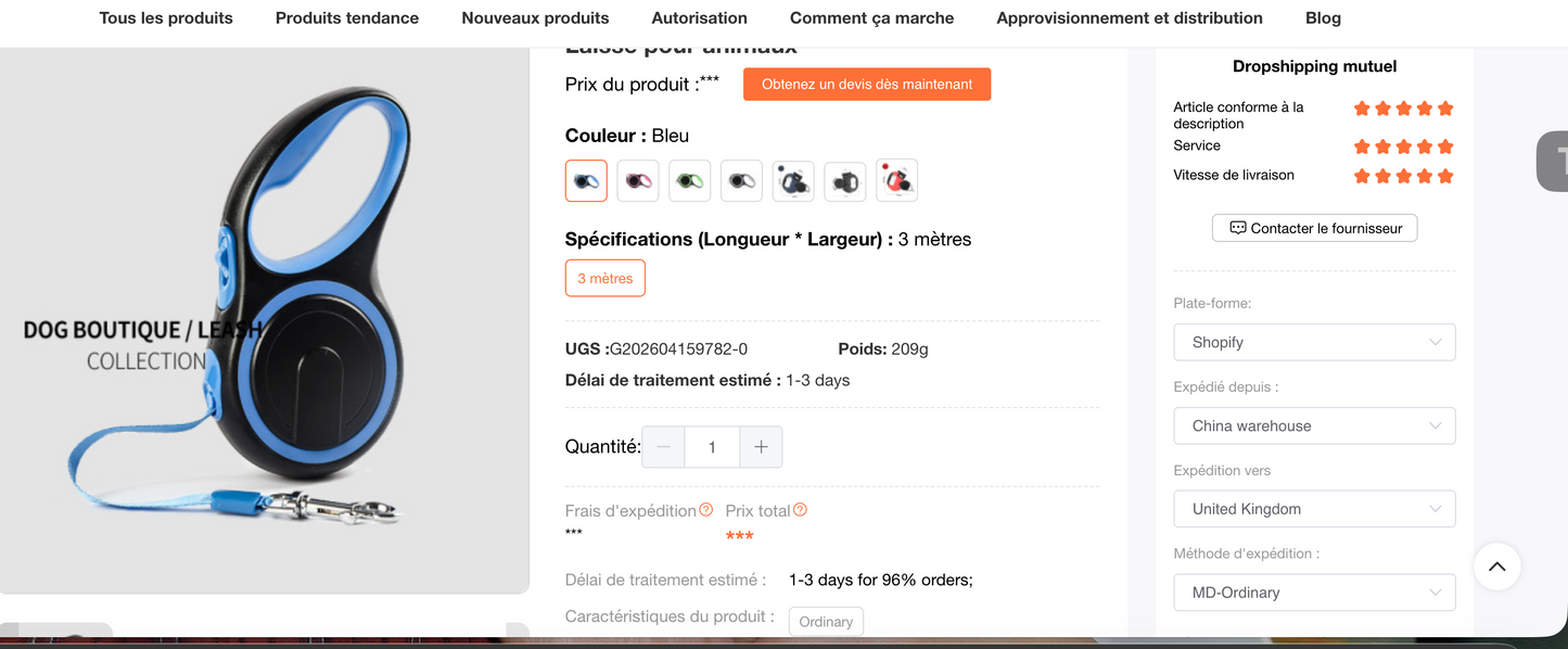 Laisse pour Chien Enrouleur Rétractable | Securi-Promenade