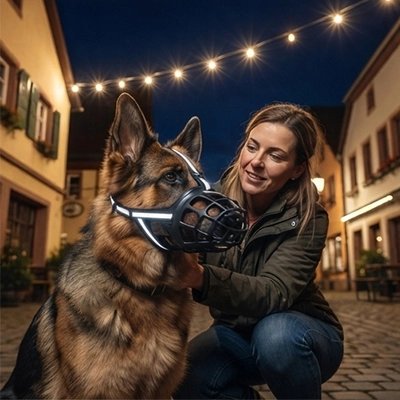 Muselière pour chien rassure l'entourage lors des promenades en zones peuplées