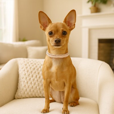 Cristaux solidement fixés chiencollier