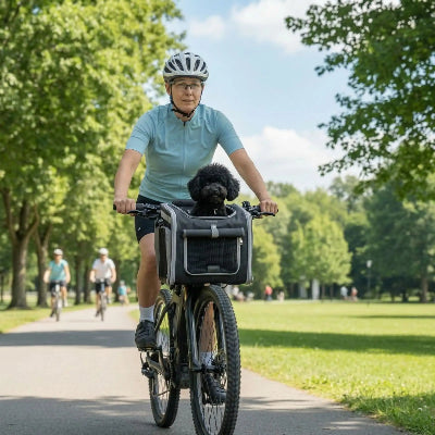 Panier pour chien Velo fixation  frontale sur guidon