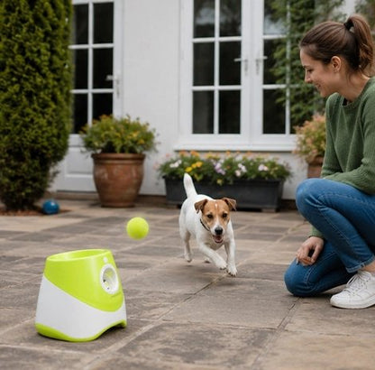 CaniLance pour Chien finition vert vif permettant une localisation facile dans le jardin