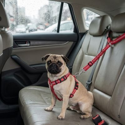 Ceinture de sécurité pour chien  convient aux petits, moyens et grands chiens 