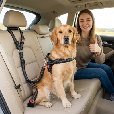 Ceinture de sécurité pour chien harnais thoracique ajustable 