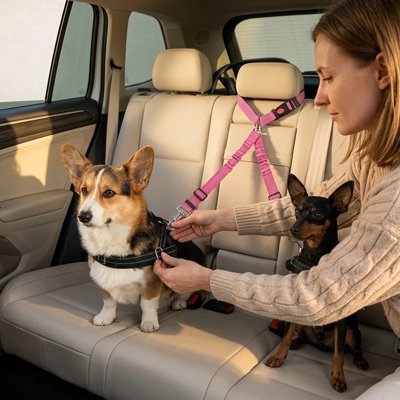 Ceinture de sécurité pour chien sangles ajustables