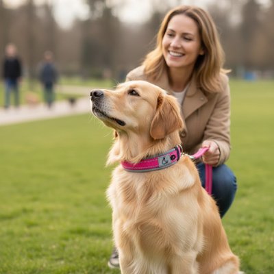Collier pour chien rembourrage doux en néoprène 