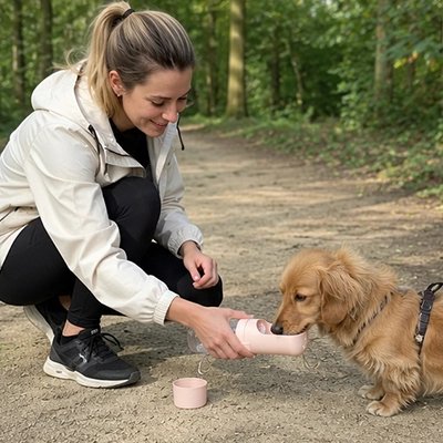 Gourde pour Chien capacité double compartiment