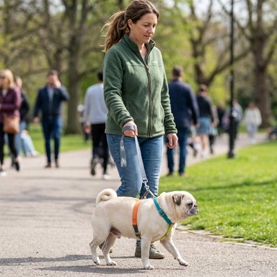 Harnais chien anneau de fixation dorsal renforcé