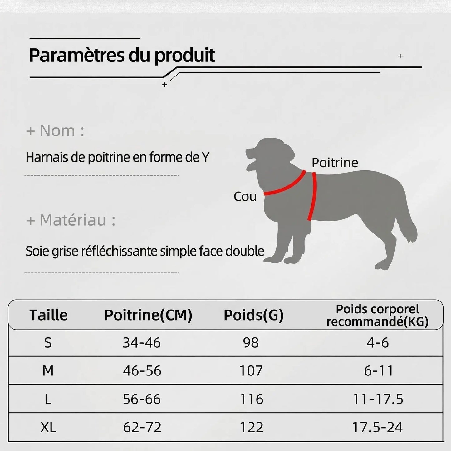Harnais chien anti-traction confortable et sécurisé | Atlas