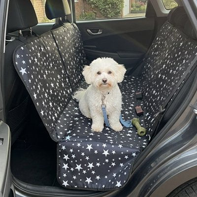 Housse protection voiture chien noir a motif