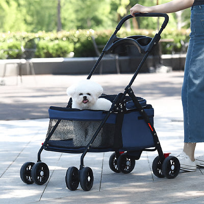 Poussette pour chien confortable et pliable – sorties faciles sans effort