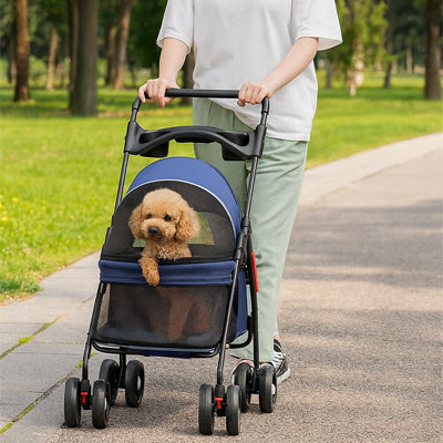 Poussette pour chien confortable et pliable – sorties faciles sans effort