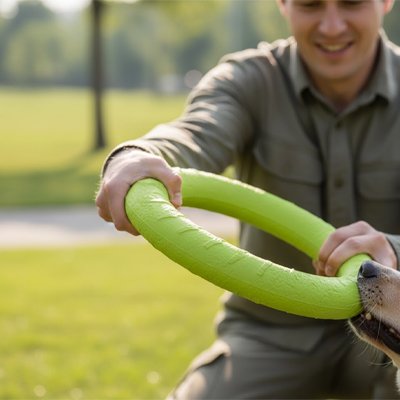 Jouet chien matériau souple et résistant