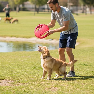 Jouet pour chien forme disque volant