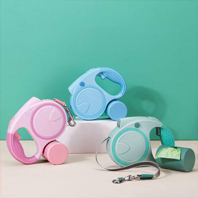 laisse pour chiendifferente couleur poignee silicone-sac dejection 