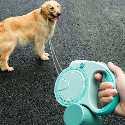laisse pour chien poignee silicone lampe led sac dejection