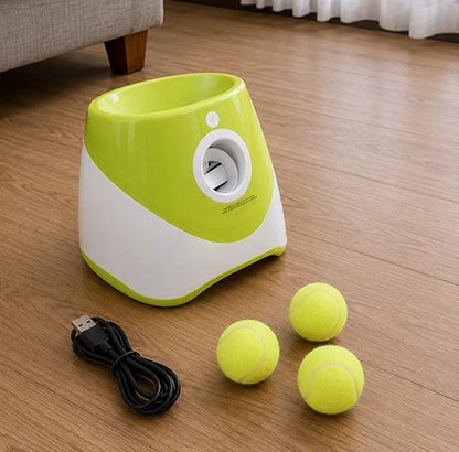 Lanceur de balle pour Chien avec cable USB et balles tennis incluses
