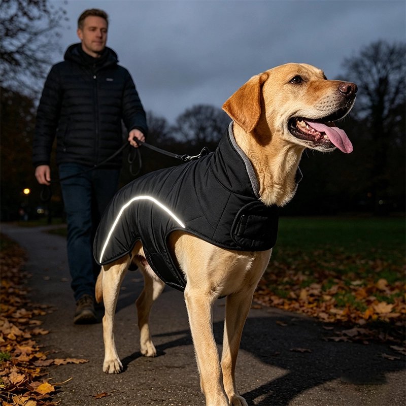 Manteau Chien bande réfléchissante