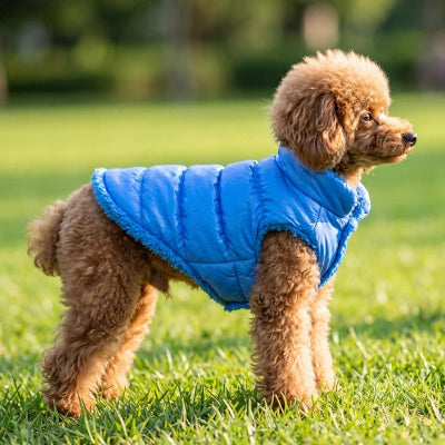 Manteau chien bleu et extremement joli