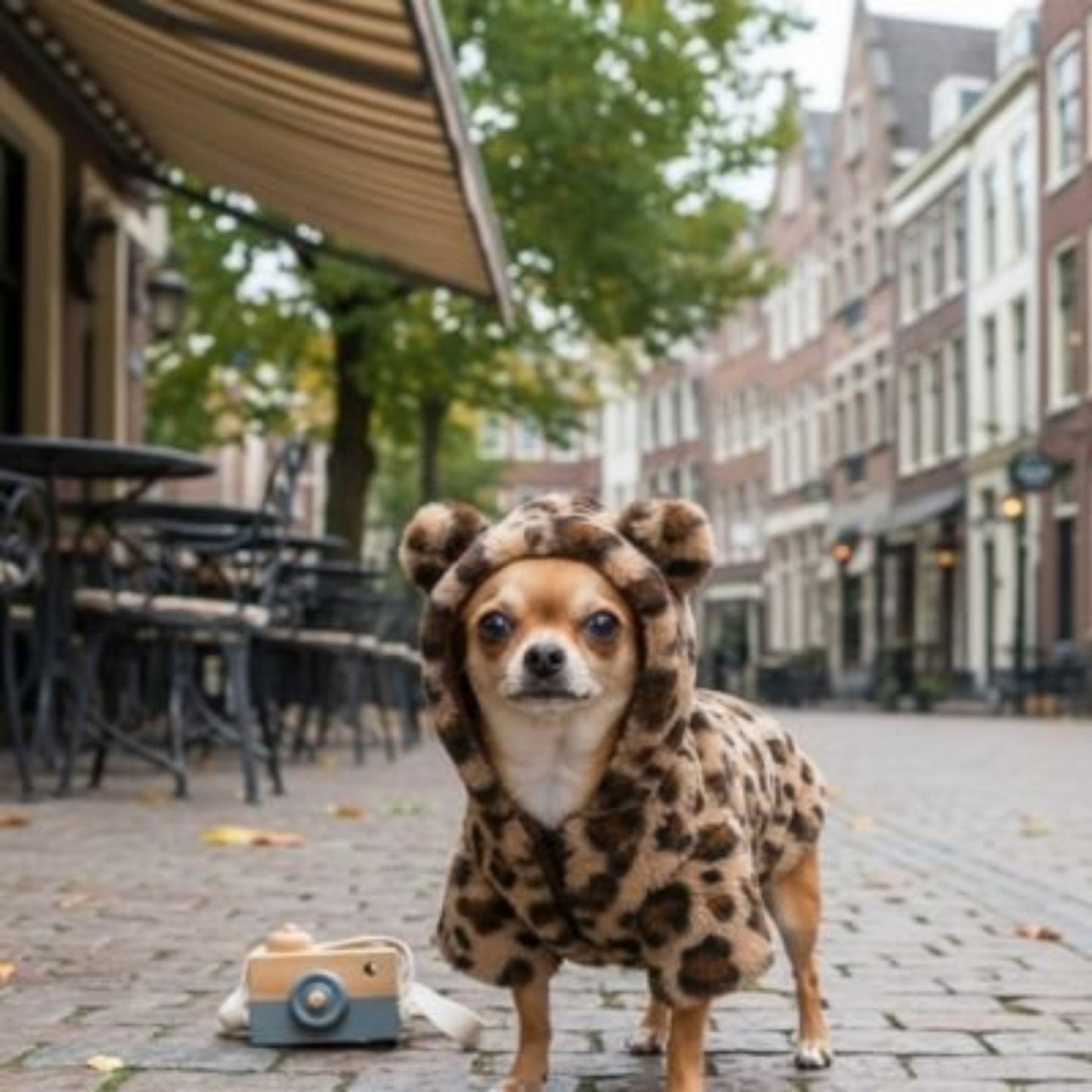 Manteau Chien capuche chaud en polaire