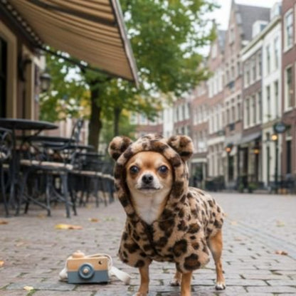 Manteau Chien capuche chaud en polaire