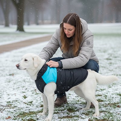 Manteaux pour chiens isolation thermique materiau matelasse epais 