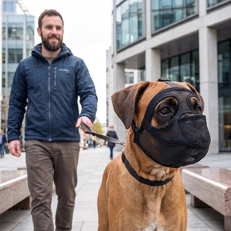 Muselière pour chien​ convient aux promenades urbaines