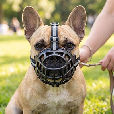 Muselière pour chien​ structure en cage ventilée
