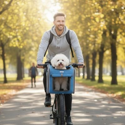 Panier à vélo pour Chien assure la stabilité et la protection de l'animal 