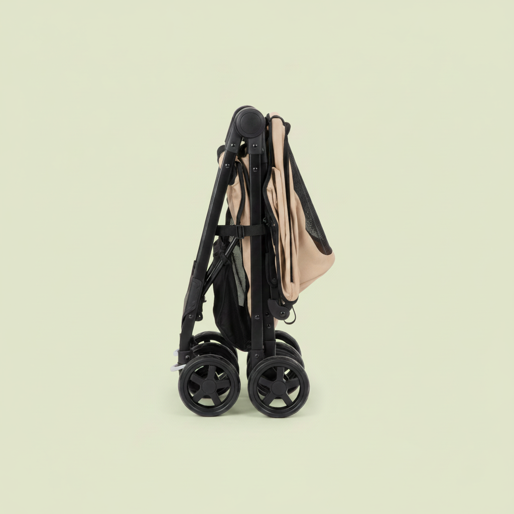 Poussette pour chien confortable et pliable – sorties faciles sans effort