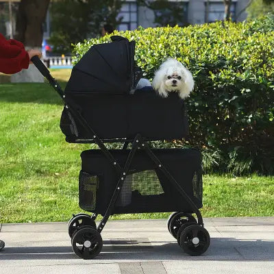 poussette pour chien pliable sortie en ville
