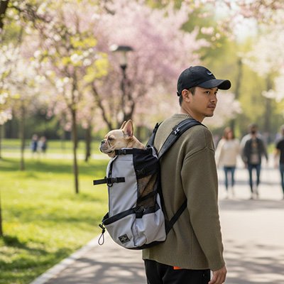 Sac à dos pour Chien ouverture sécurisée