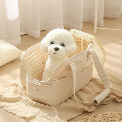 Sac de transport pour chien ouverture latérale avec fenêtre mesh